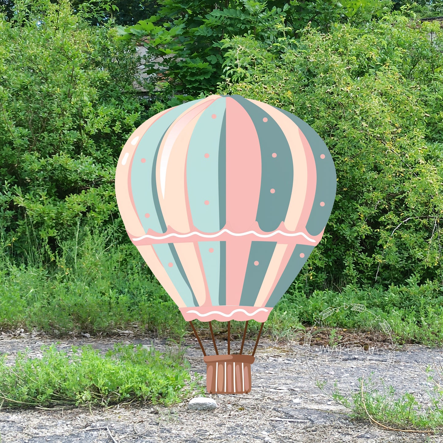 Hot air balloon backdrop for birthday wedding party decorations with uv print - MakerUA