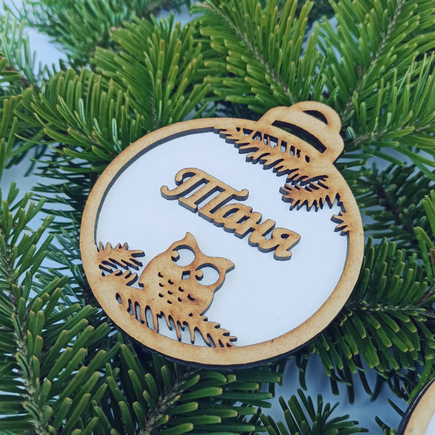 Personalized Christmas Ornaments Name Wooden Decorations Tree Hanging Kindergarten Gift Classmate Preschool Keepsake Teacher Student Decor Style N - MakerUA