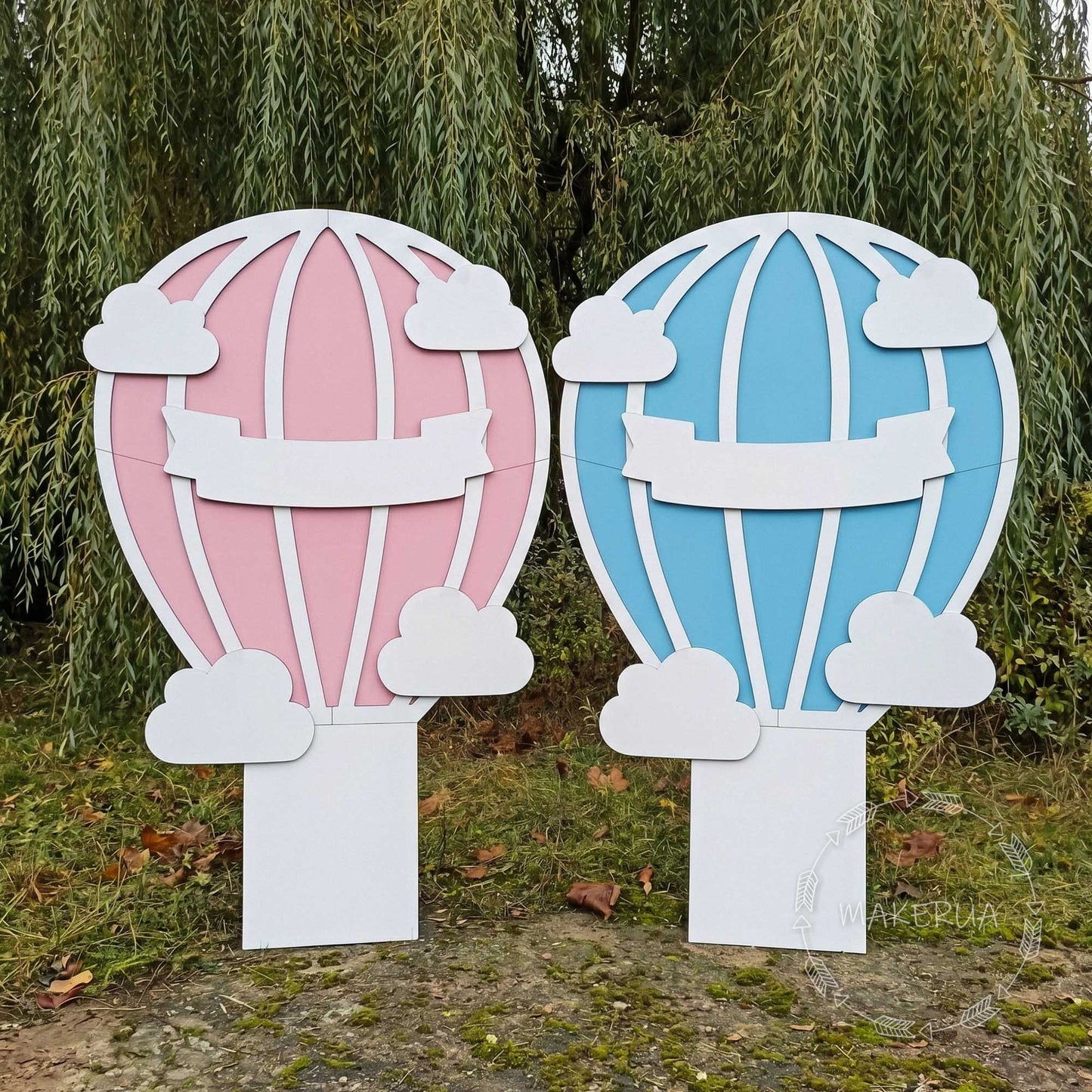 Hot Air Balloon Party Decoration pink blue Boy Girl Decor for Baby Shower Gender Reveal Newborn Nursery Christening - MakerUA