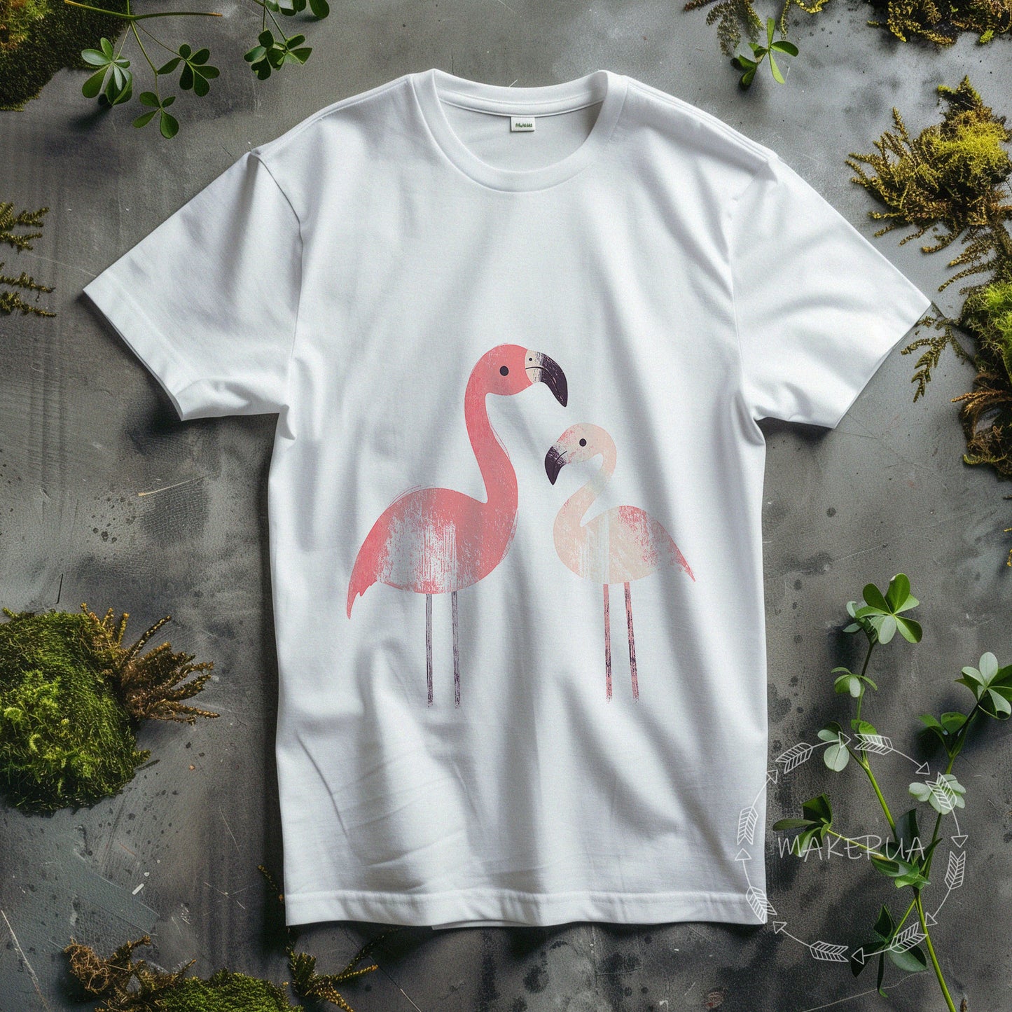 T-shirt flamingo beach sea florida yukatan white cotton tee shirt print gift birthday - MakerUA