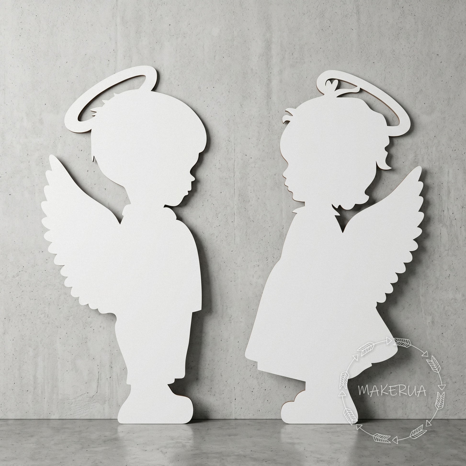 Angel Set Boy + Girl White Decor - MakerUA