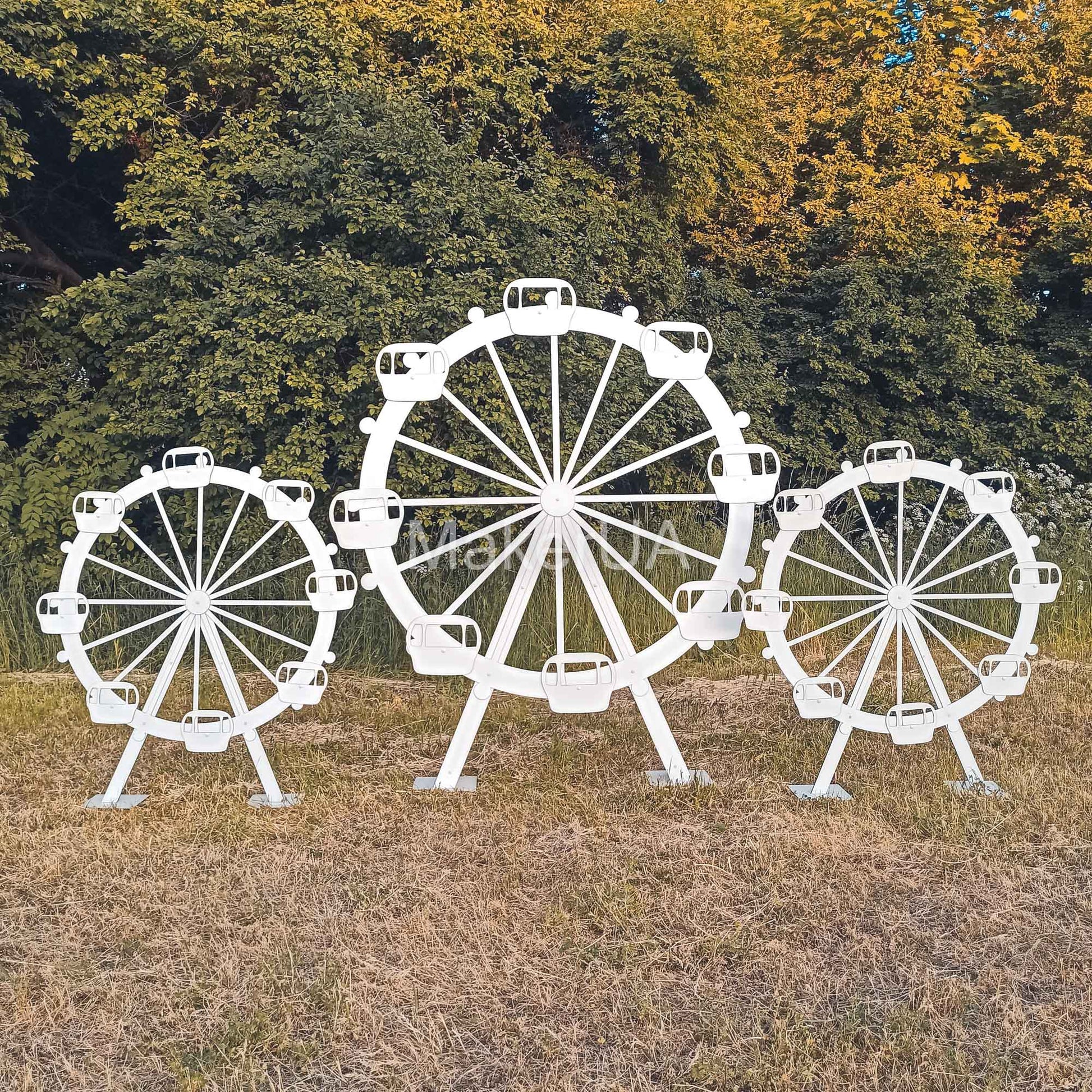 Ferris Wheel decorations carnival circus backdrop big large huge lifesize life size arch baby shower birthday wedding photo booth event party prop decor - MakerUA
