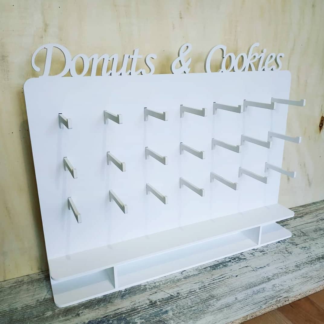 Donut Wall 02 your text candy bar sweet stand cake birthday wedding table decorations parties buffet cart party delights cupcake tray white style treats decor - MakerUA