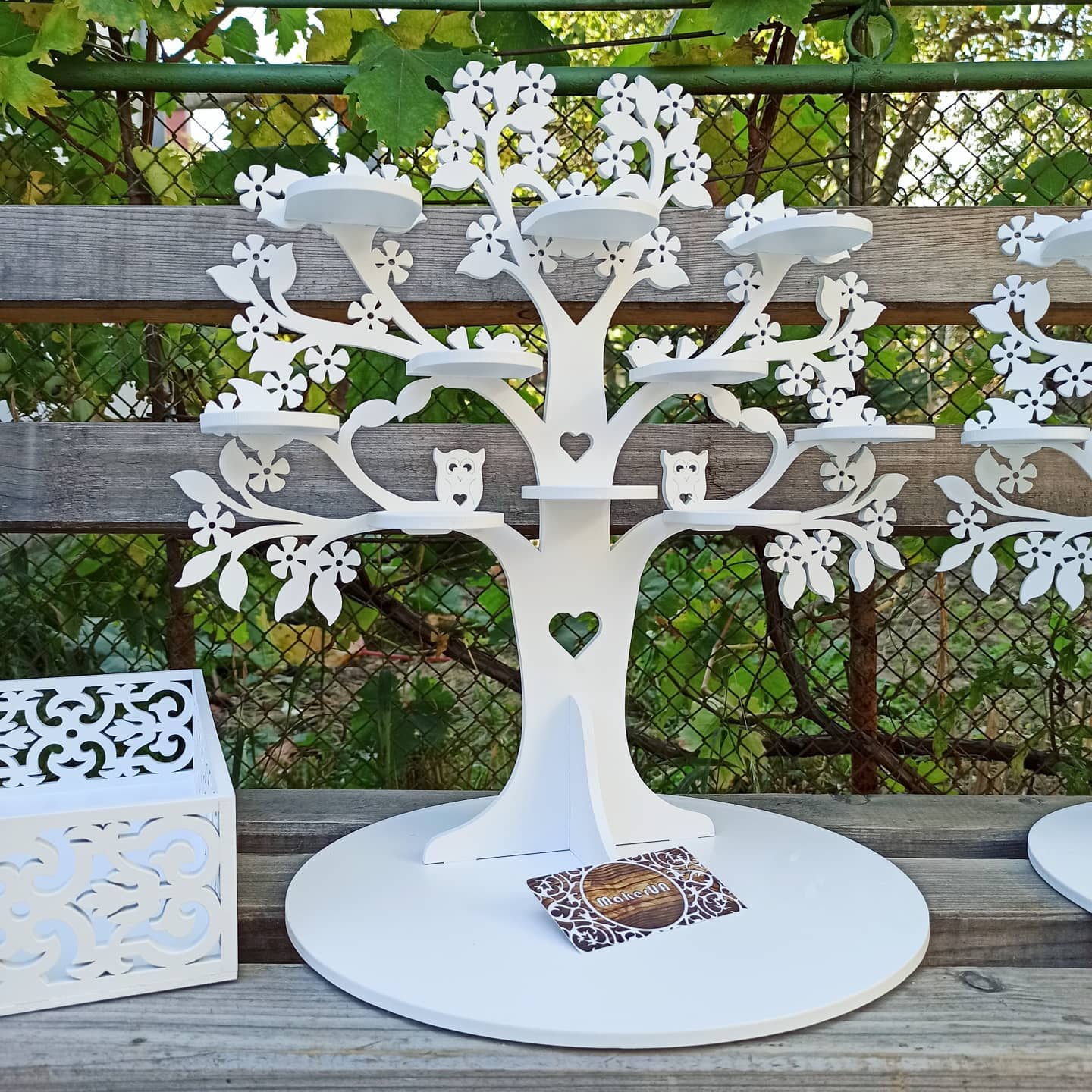 Tree shape candy bar sweet stand cake parties birthday wedding table decorations buffet cart party delights cupcake tray white style treats decor - MakerUA