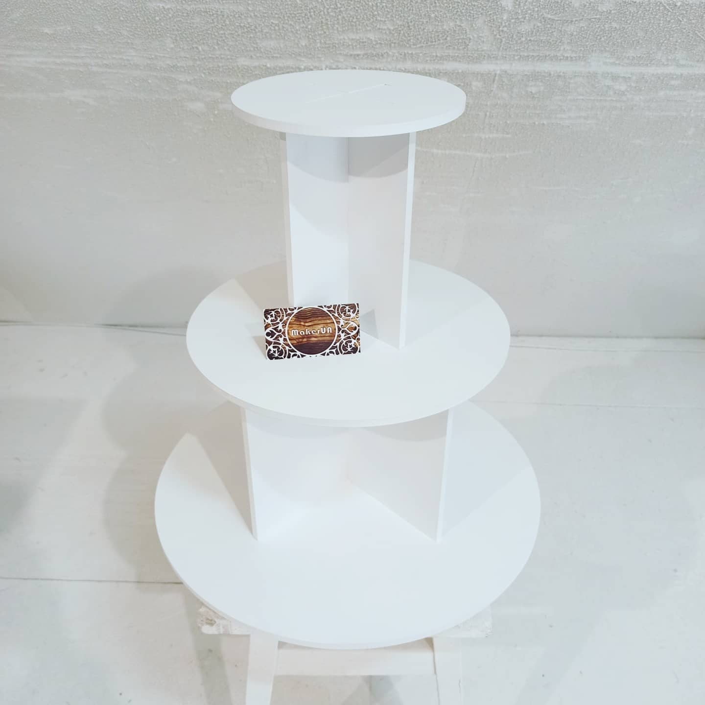 3 Tier Round Cupcake Stand 04 candy bar sweet cake parties birthday wedding table decorations buffet cart party delights tray white style treats decor - MakerUA