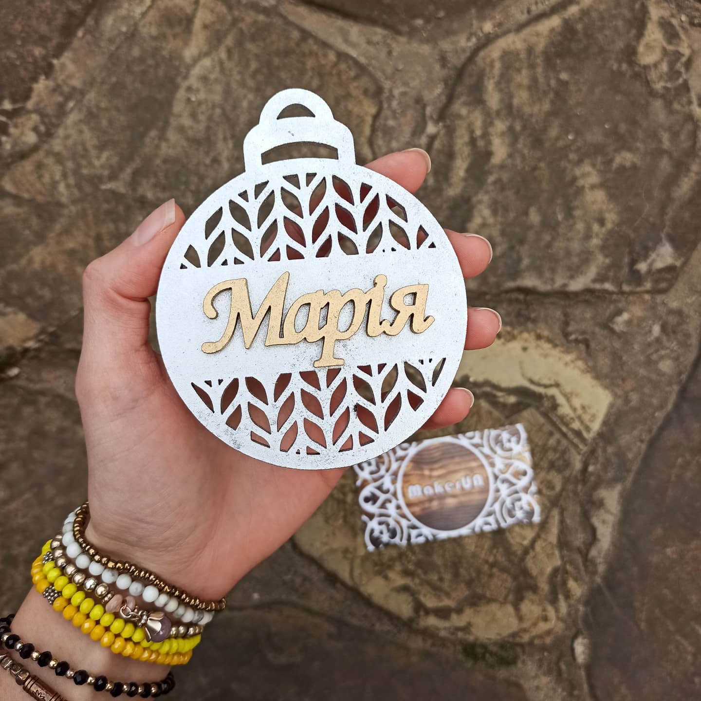 Personalized Christmas Ornaments Name Wooden Decorations Tree Hanging Kindergarten Gift Classmate Preschool Keepsake Teacher Student Decor Style S - MakerUA