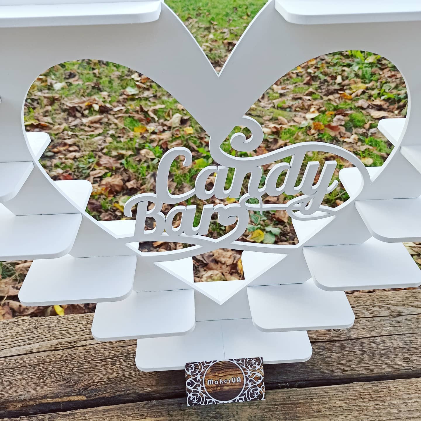 Heart shape candy bar sweet stand 03 cake parties birthday wedding table decorations buffet cart party delights cupcake tray white style treats decor - MakerUA