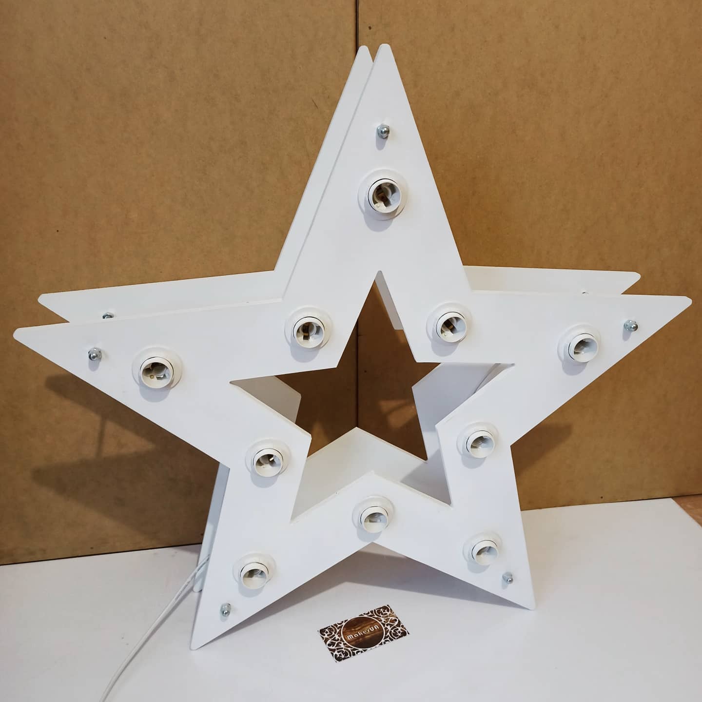 Star LED Bulb Marquee Sign Light Up Shape Wedding Birthday Event Party Props Photo Booth Photography moon decorations - MakerUA