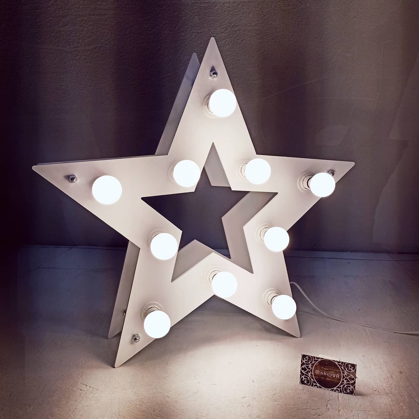 Star LED Bulb Marquee Sign Light Up Shape Wedding Birthday Event Party Props Photo Booth Photography moon decorations - MakerUA