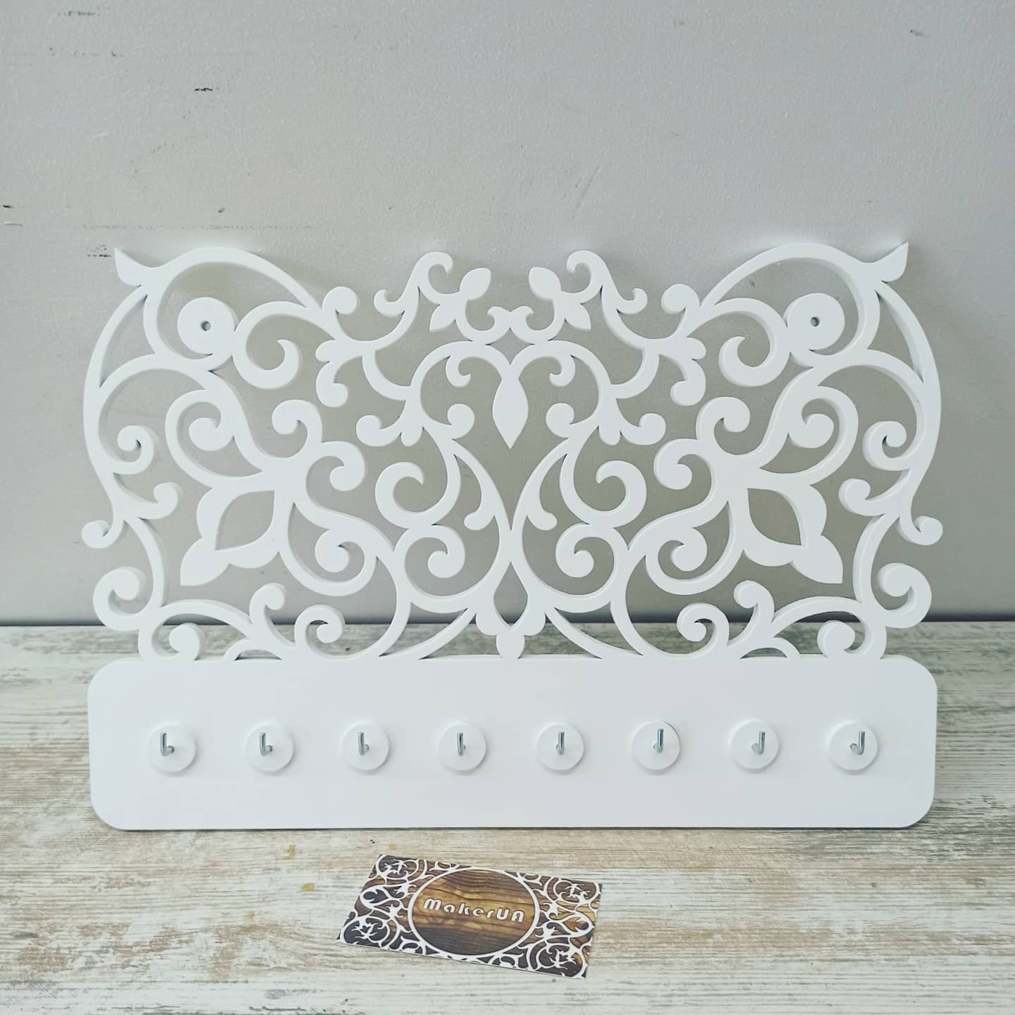 Jewelry keys earrings holder stand organizer for wall boho vintage home decor - MakerUA