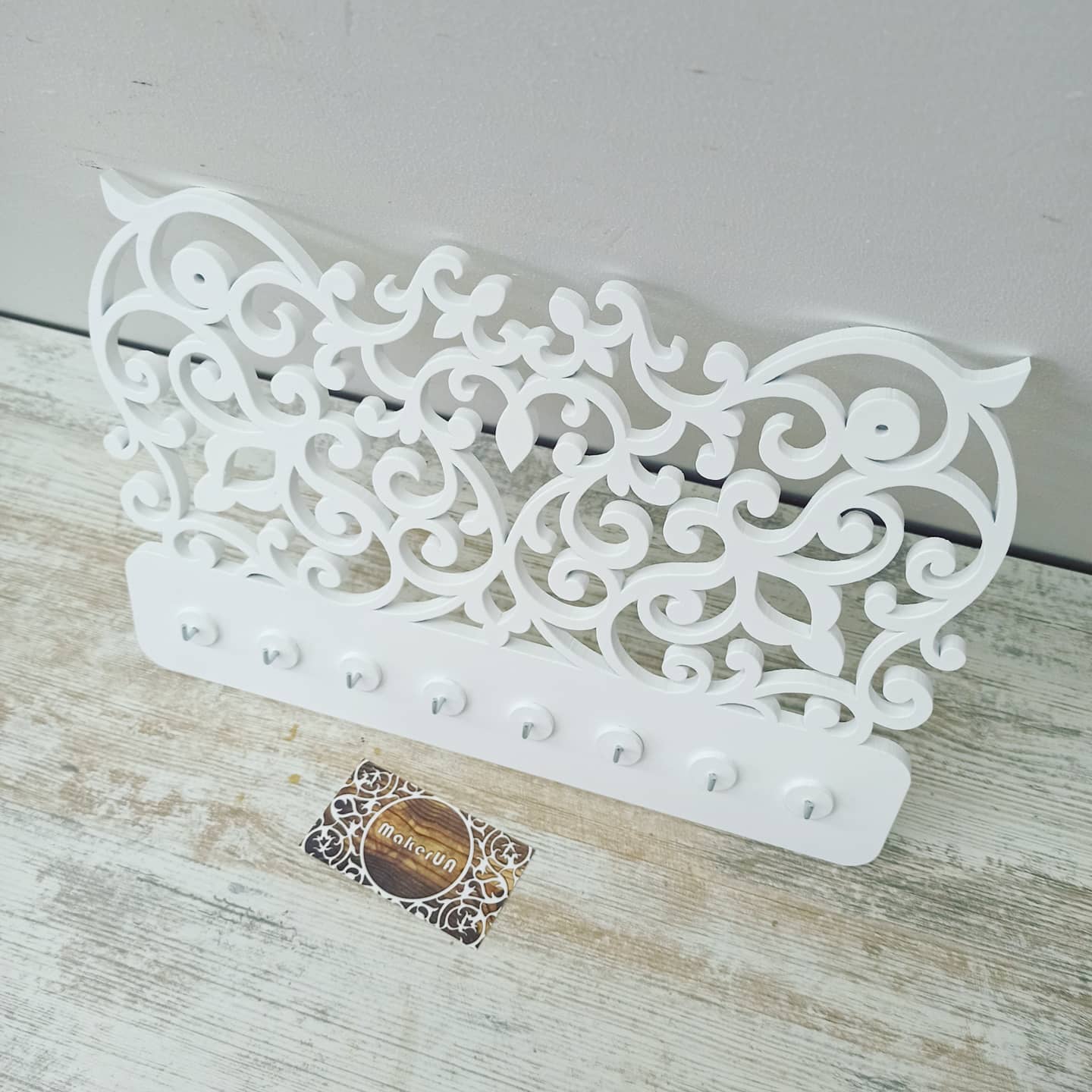 Jewelry keys earrings holder stand organizer for wall boho vintage home decor - MakerUA