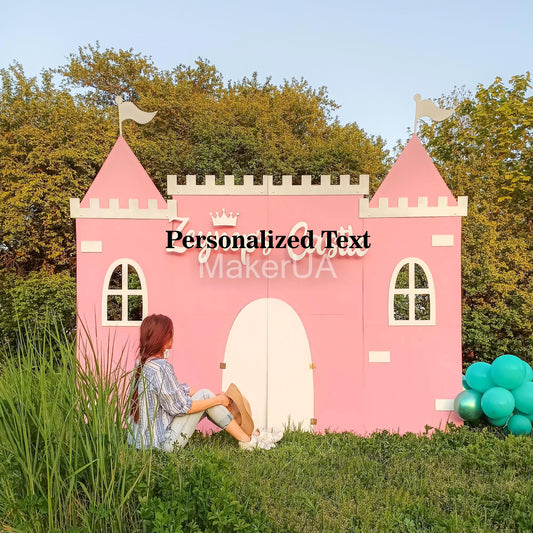 Princess Castle backdrop birthday party theme girl kids doll decorations event prop shop disney cake arch horse coach carriage decor - MakerUA