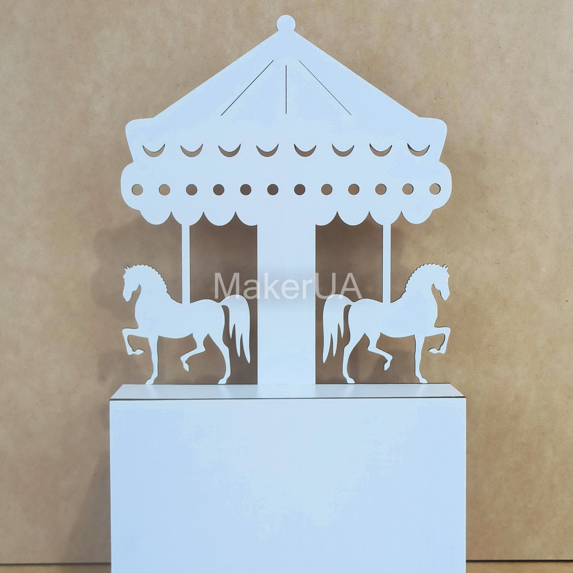 Carousel table stand Birthday Circus Party Decorations ferris wheel horse ride theme circle christmas wedding cake balloons arch background Decor - MakerUA