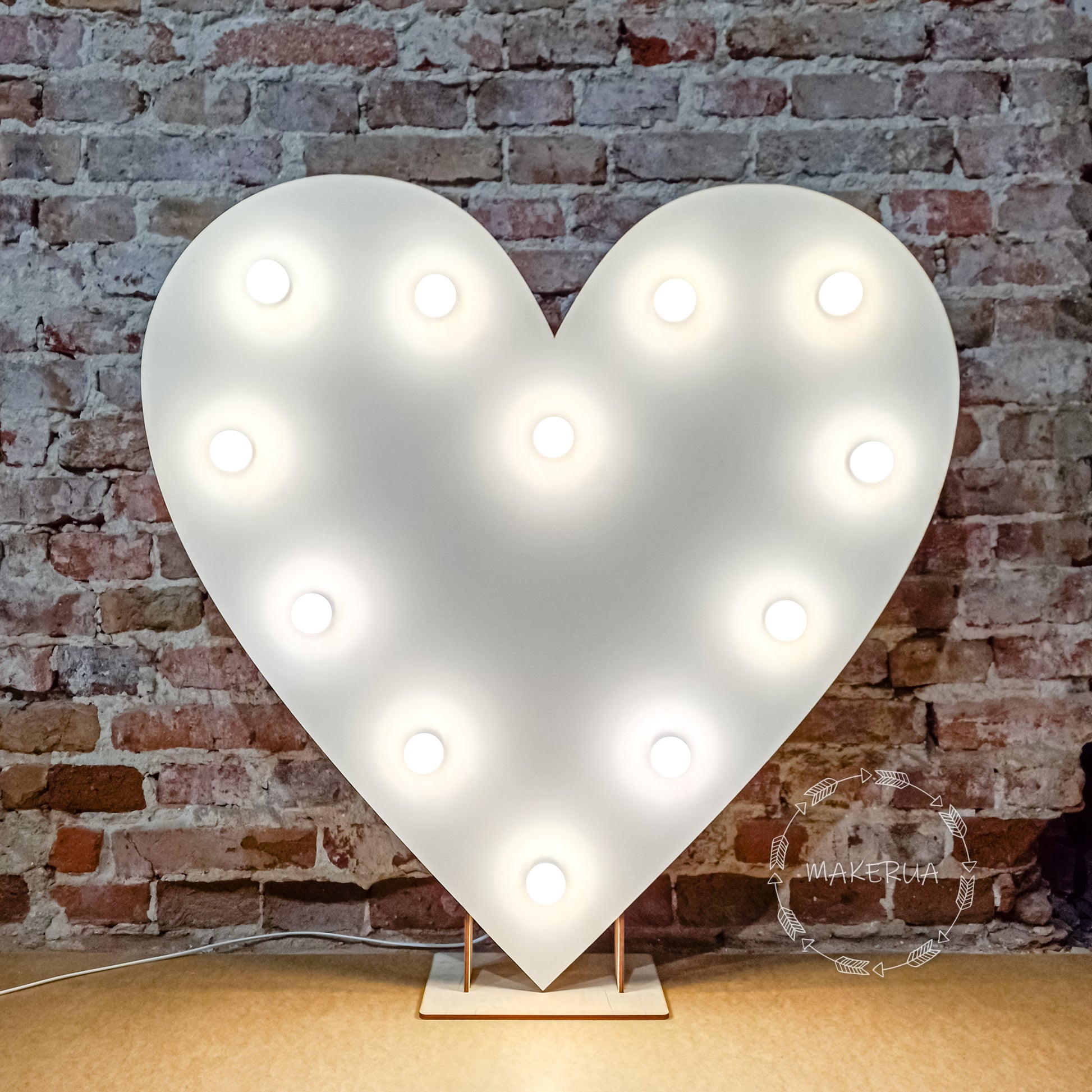 Heart shape light up marquee led neon sign foldable love letters ornaments backdrop birthday decoration numbers arch large giant big large huge party props decor - MakerUA