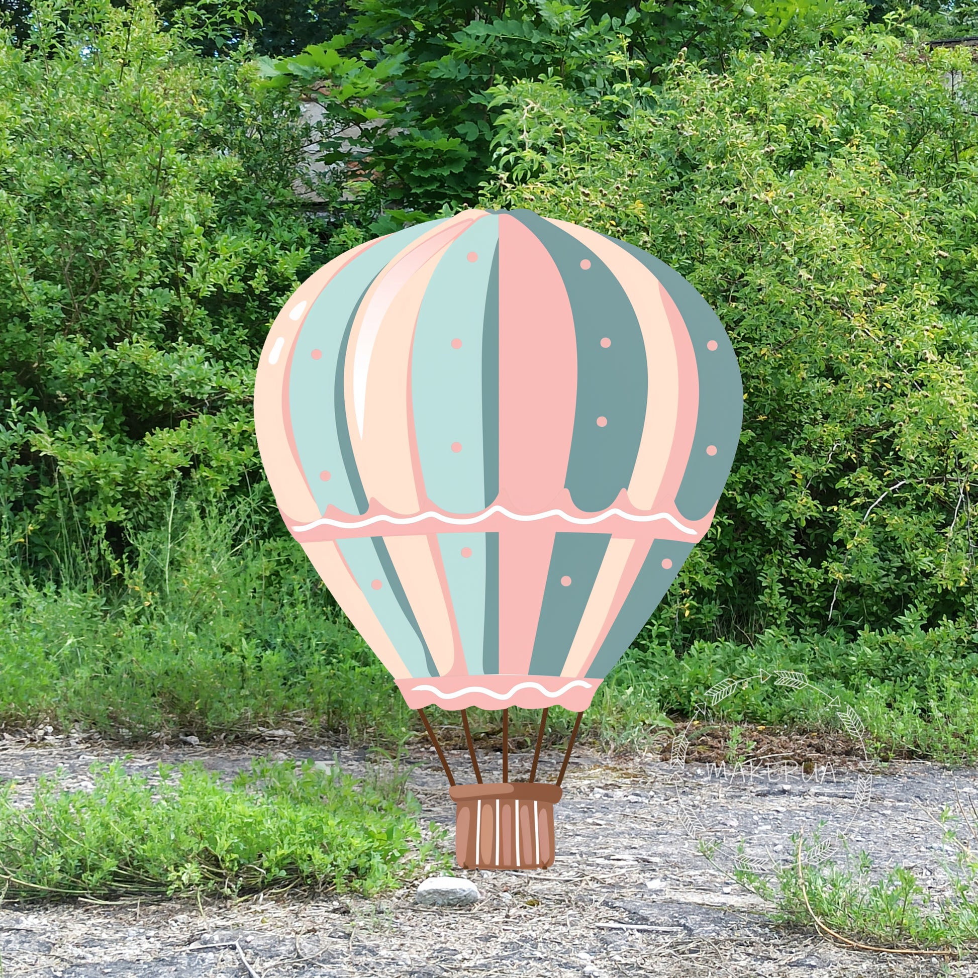 Hot air balloon backdrop for birthday wedding party decorations with uv print - MakerUA