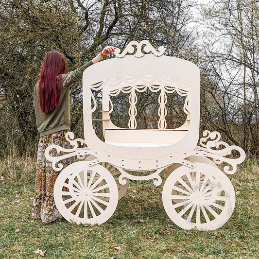 Sweet Cart Cake Stand Display Princess Carriage event Wedding сoach Birthday sweet table castle Candy Cart with wheels party prop decor - MakerUA
