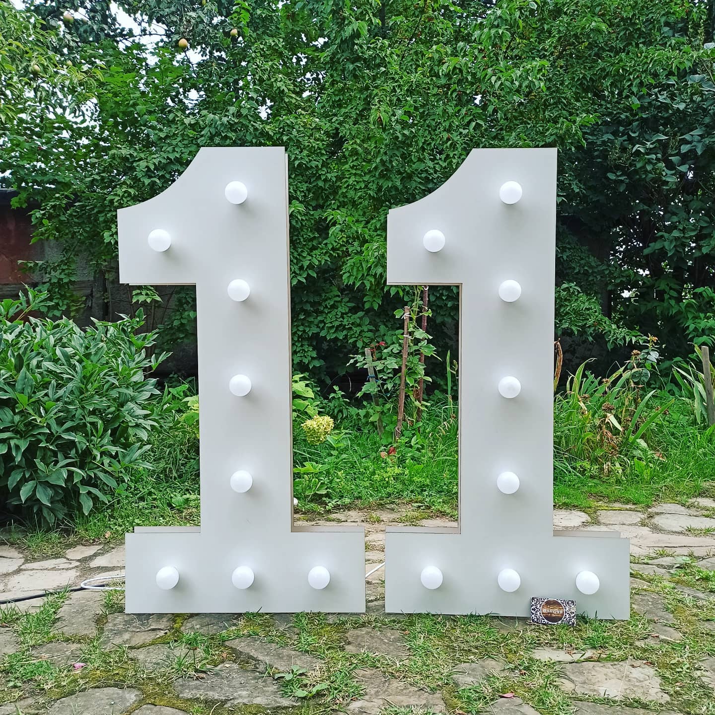 Number 1 One 1st First birthday 1m (3.3ft) + LED Light Bulbs marquee numbers neon sign backdrop white decoration large giant big party props decor NHW1 - MakerUA