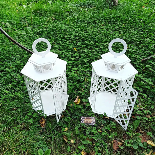 Candle lanterns lamp wooden home decor decorations holder stand table light centerpieces - MakerUA