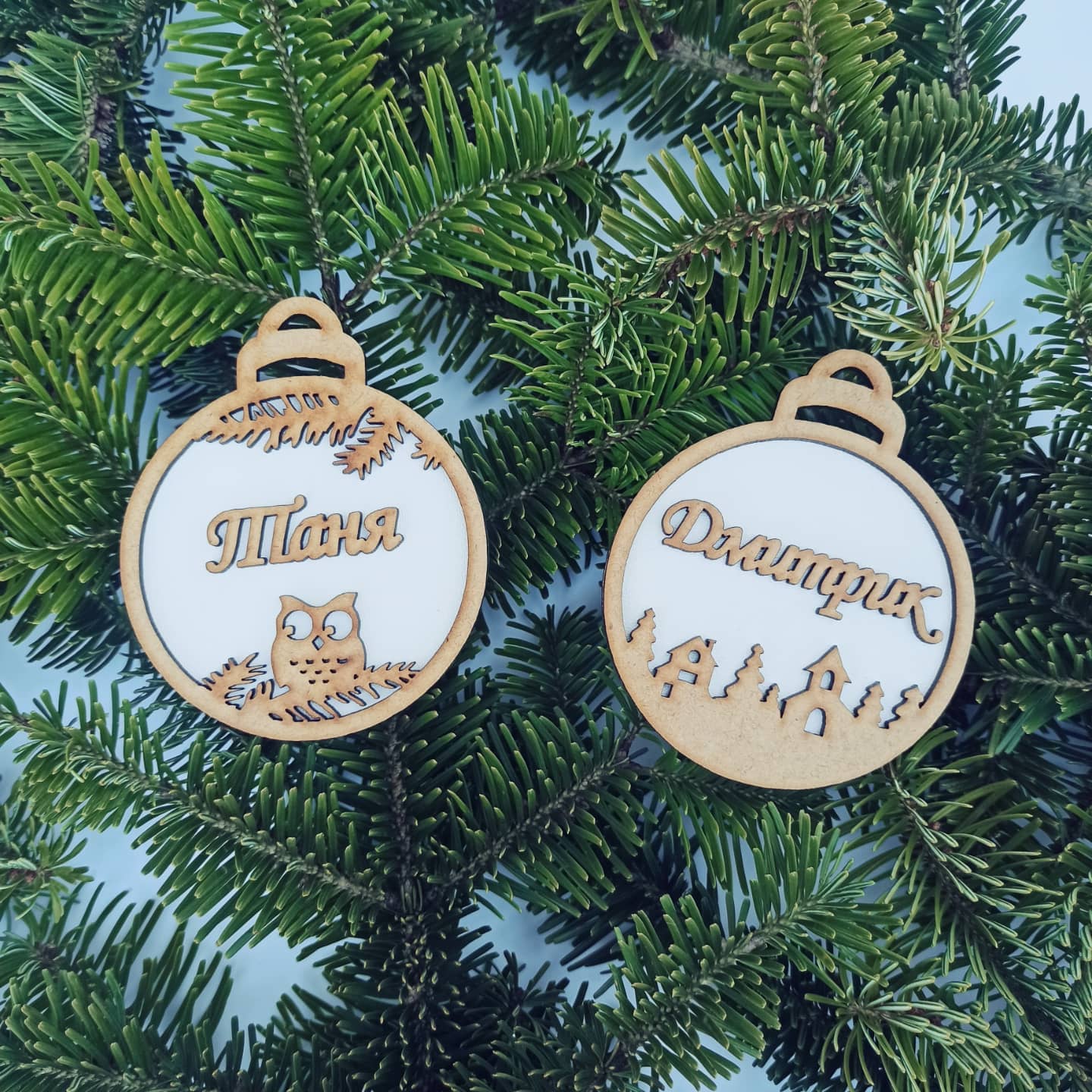 Personalized Christmas Ornaments Name Wooden Decorations Tree Hanging Kindergarten Gift Classmate Preschool Keepsake Teacher Student Decor Style Q - MakerUA