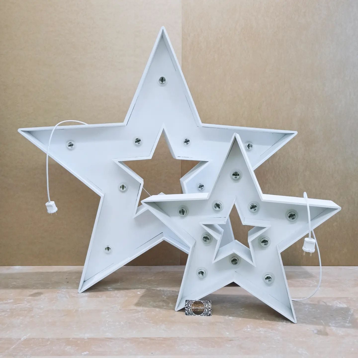 Star LED Bulb Marquee Sign Light Up 3D Shape Wedding Birthday Event Party Props Photo Booth Photography moon decorations - MakerUA
