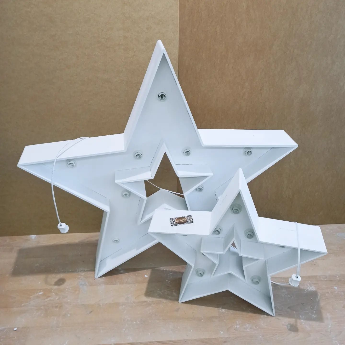 Star LED Bulb Marquee Sign Light Up 3D Shape Wedding Birthday Event Party Props Photo Booth Photography moon decorations - MakerUA