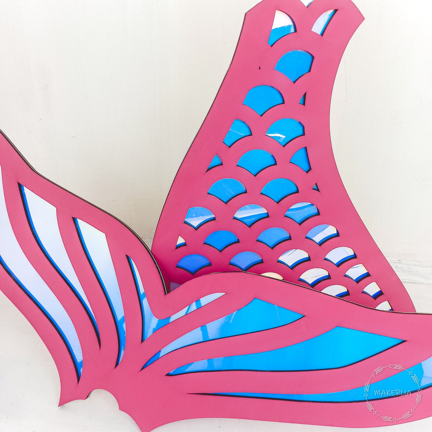 Mermaid Tail Decorations Under the Sea Party Decor Birthday cute themed event photo props backdrop princess cinderella baby girl shell wings - MakerUA