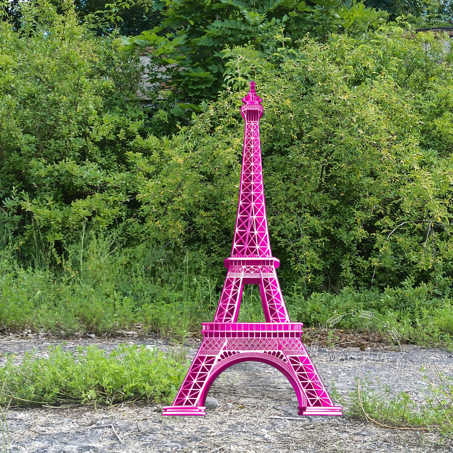 Pink Eiffel Tower for birthday wedding party decorations with uv print - MakerUA