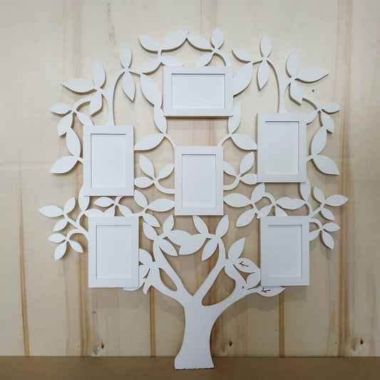Personalized Photo Frame family tree wooden plywood wood unique custom baby birthday gift decor wall white decorations - MakerUA