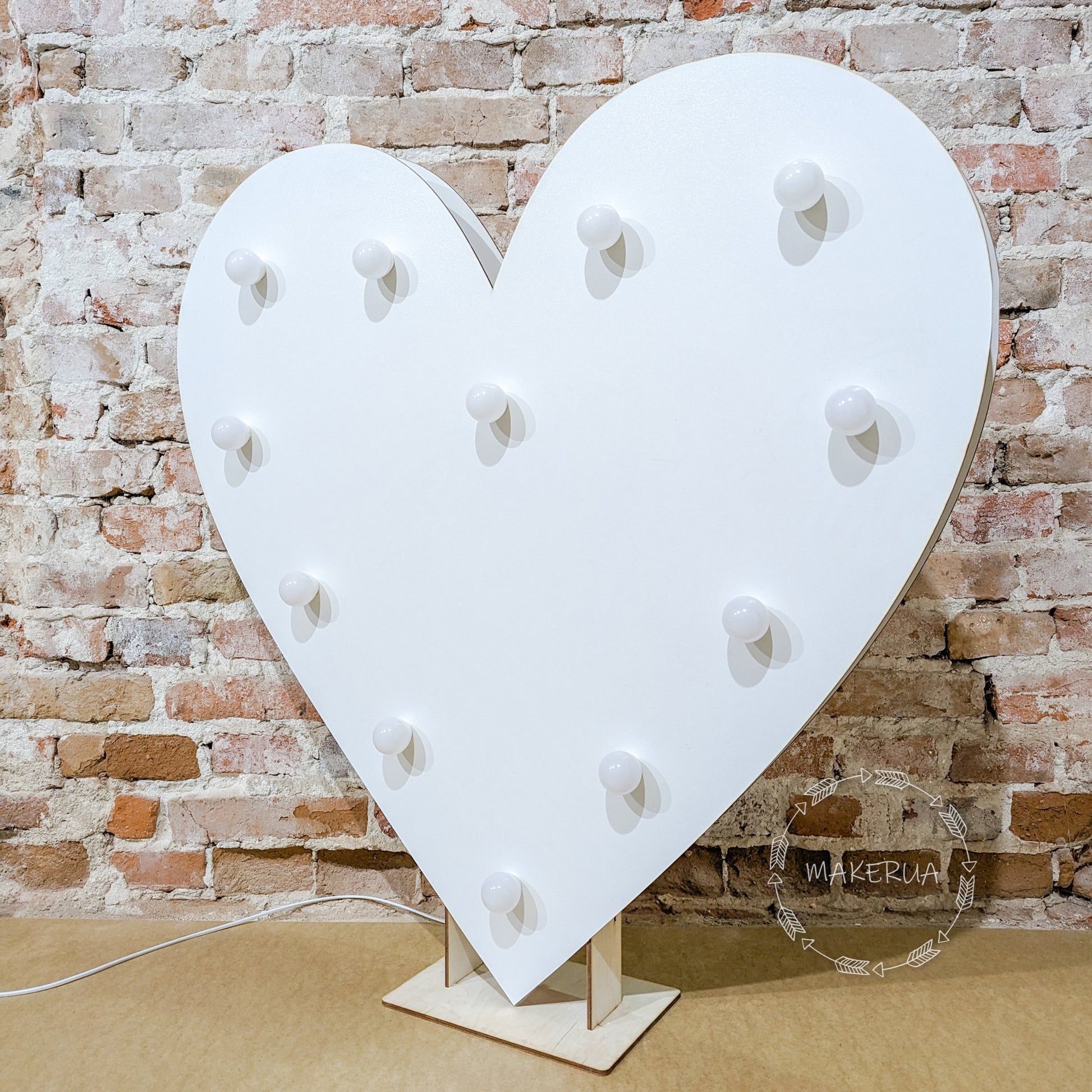 Heart shape light up marquee led neon sign foldable love letters ornaments backdrop birthday decoration numbers arch large giant big large huge party props decor - MakerUA