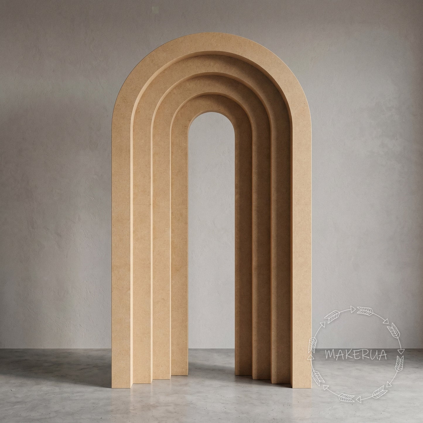 Layered 3D Arch Backdrop Ripple Decor Birthday Wedding Event Party Decorations  | A44 - MakerUA