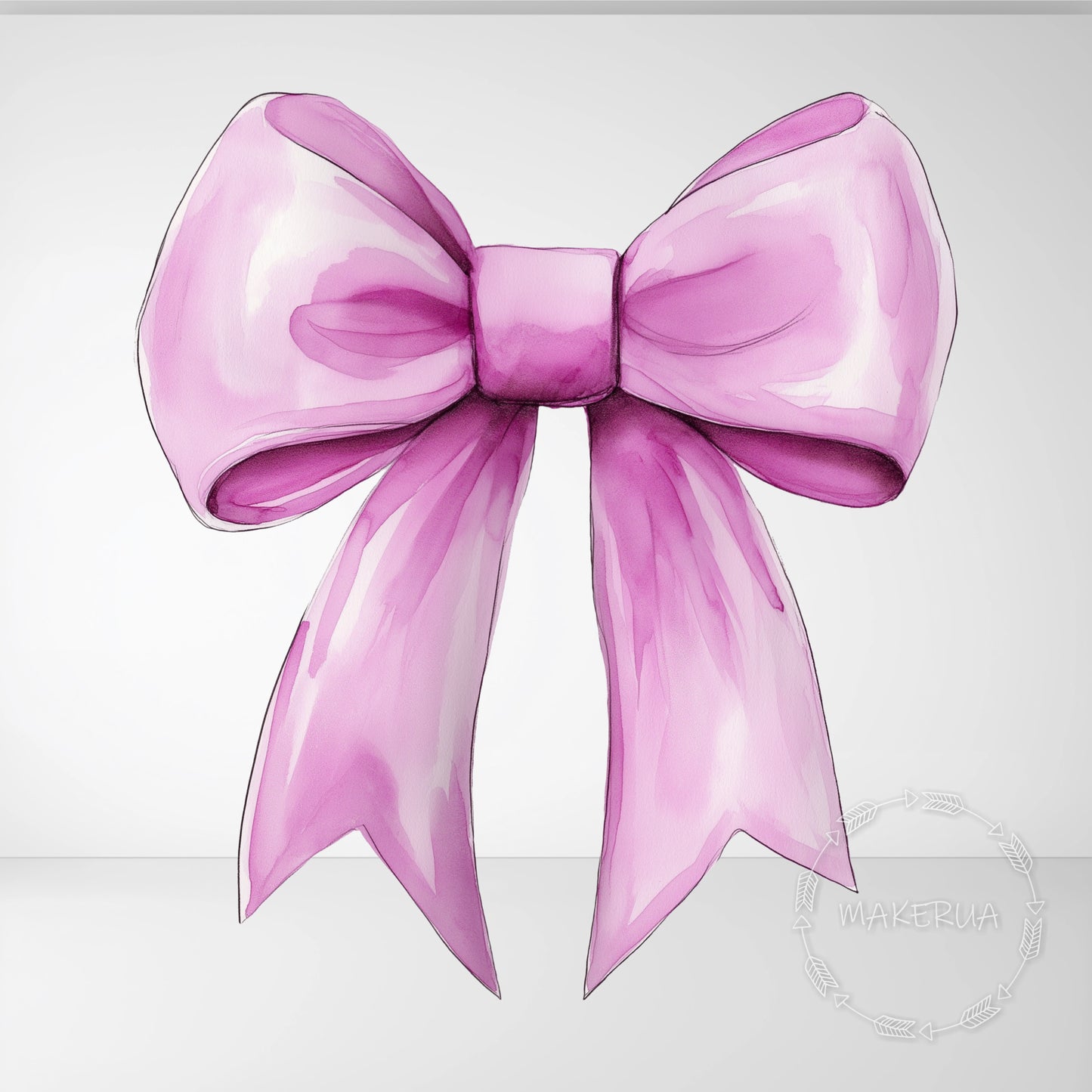 Pink Bow Printed Decor for Birthday Wedding Baby Shower Cute Cutouts Home Room Wall Art Party Props Decorations - MakerUA