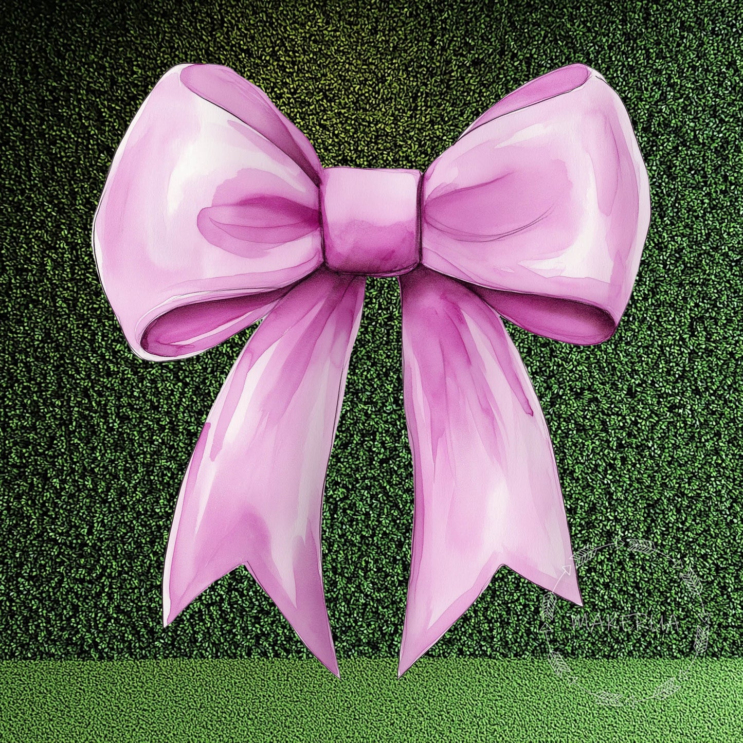 Pink Bow Printed Decor for Birthday Wedding Baby Shower Cute Cutouts Home Room Wall Art Party Props Decorations - MakerUA