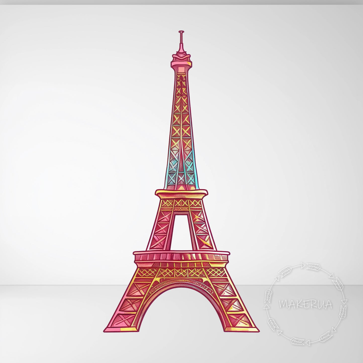 Eiffel Tower Printed Decor for Birthday Baby Shower Cute Animal Cutouts Girl Boy Home Room Wall Art Party Props Decorations - MakerUA