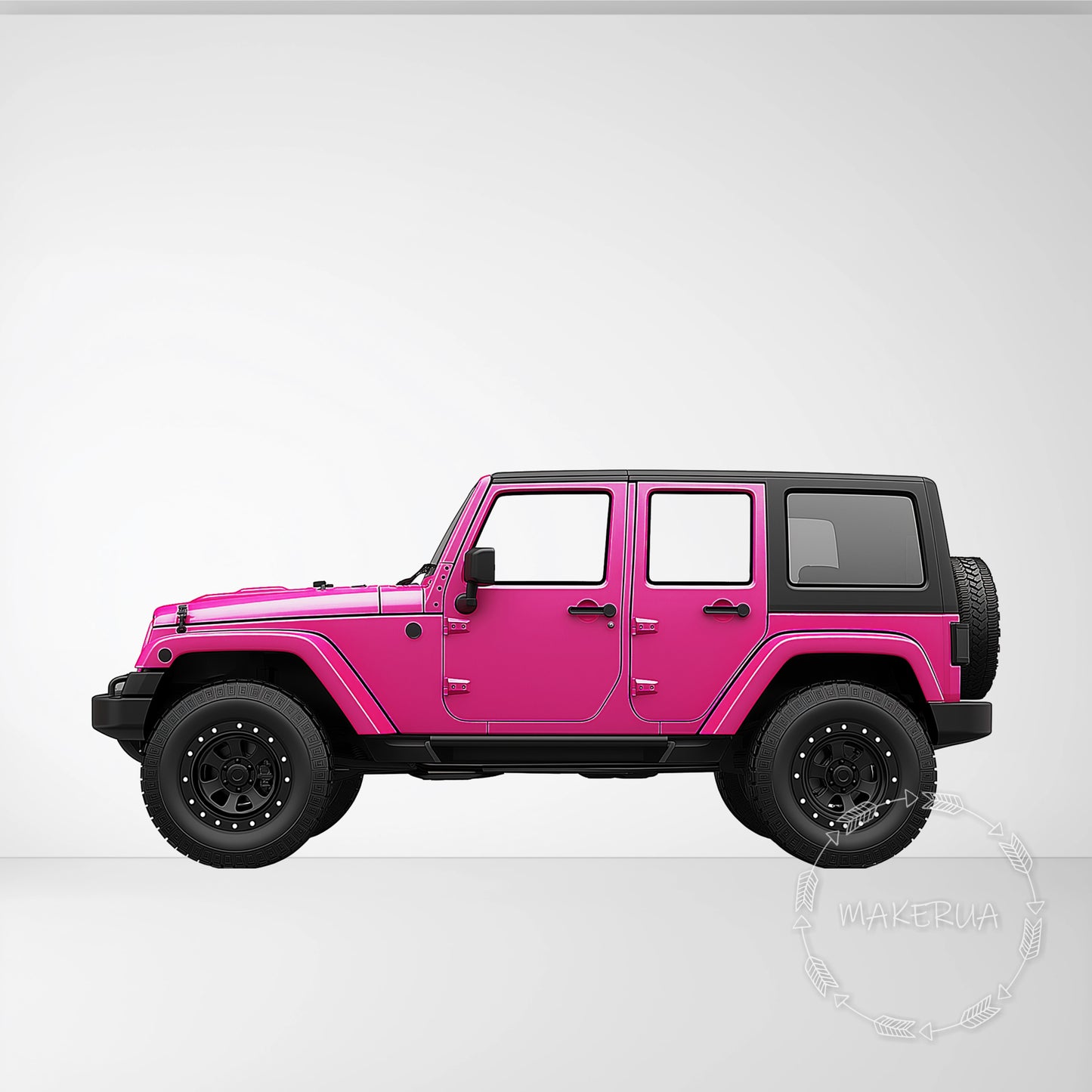 Pink Jeep Car Printed Cutouts Decor for Birthday Wedding Girl Baby Shower Cute Party Props Room Decorations - MakerUA