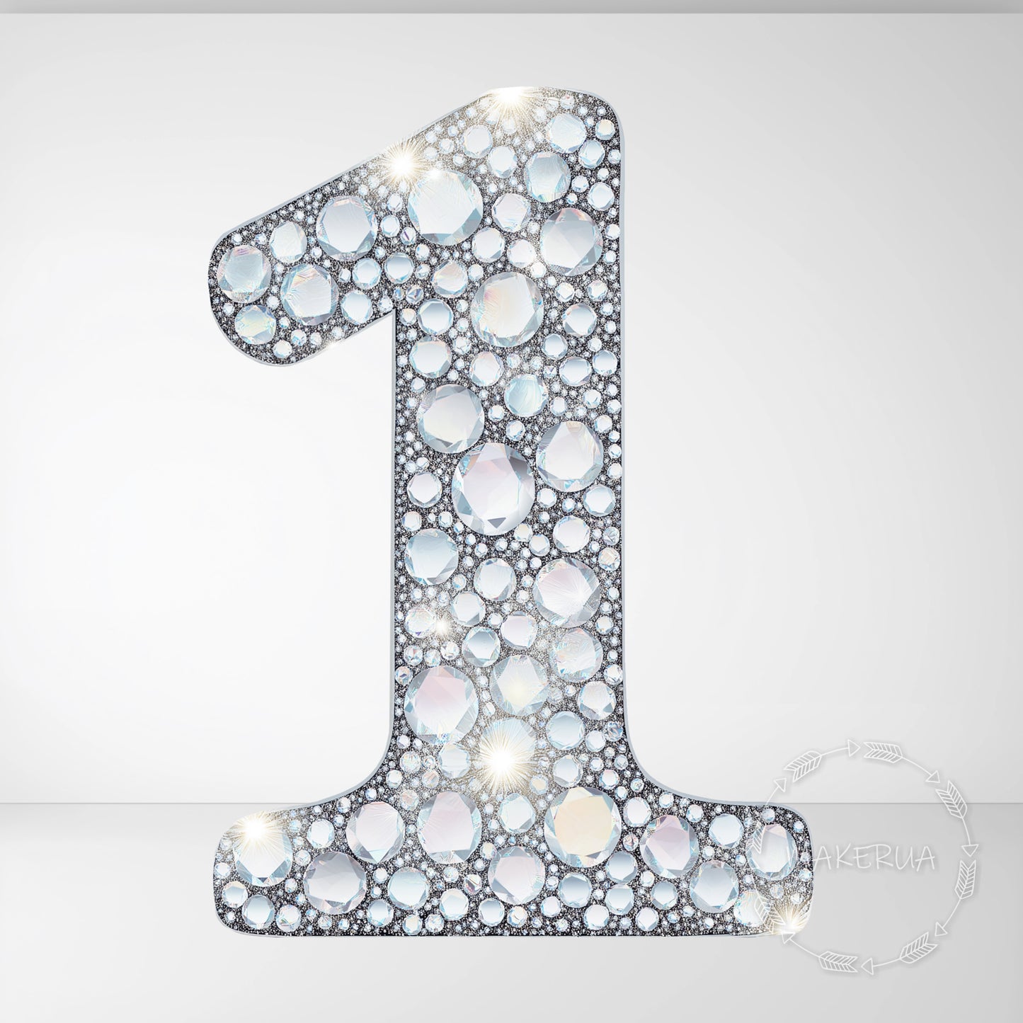 Number One Sparkle Printed Cutouts Decor for Birthday Wedding Girl Baby Shower Cute Party Props Decorations - MakerUA