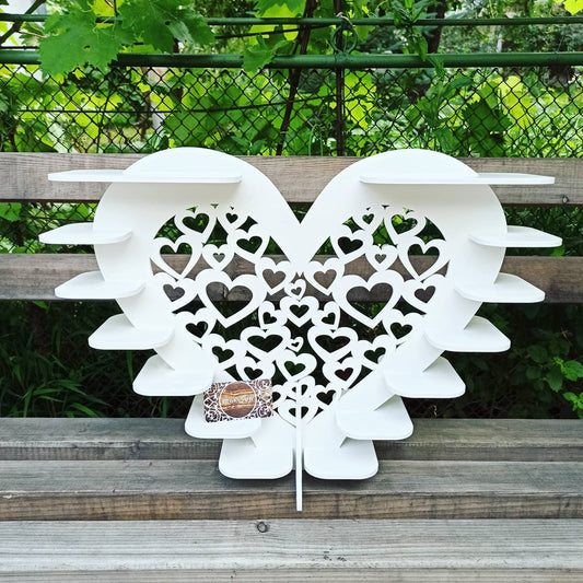 Candy Bar Stand Sweet Cake Display heart shape Buffet Food Catering love