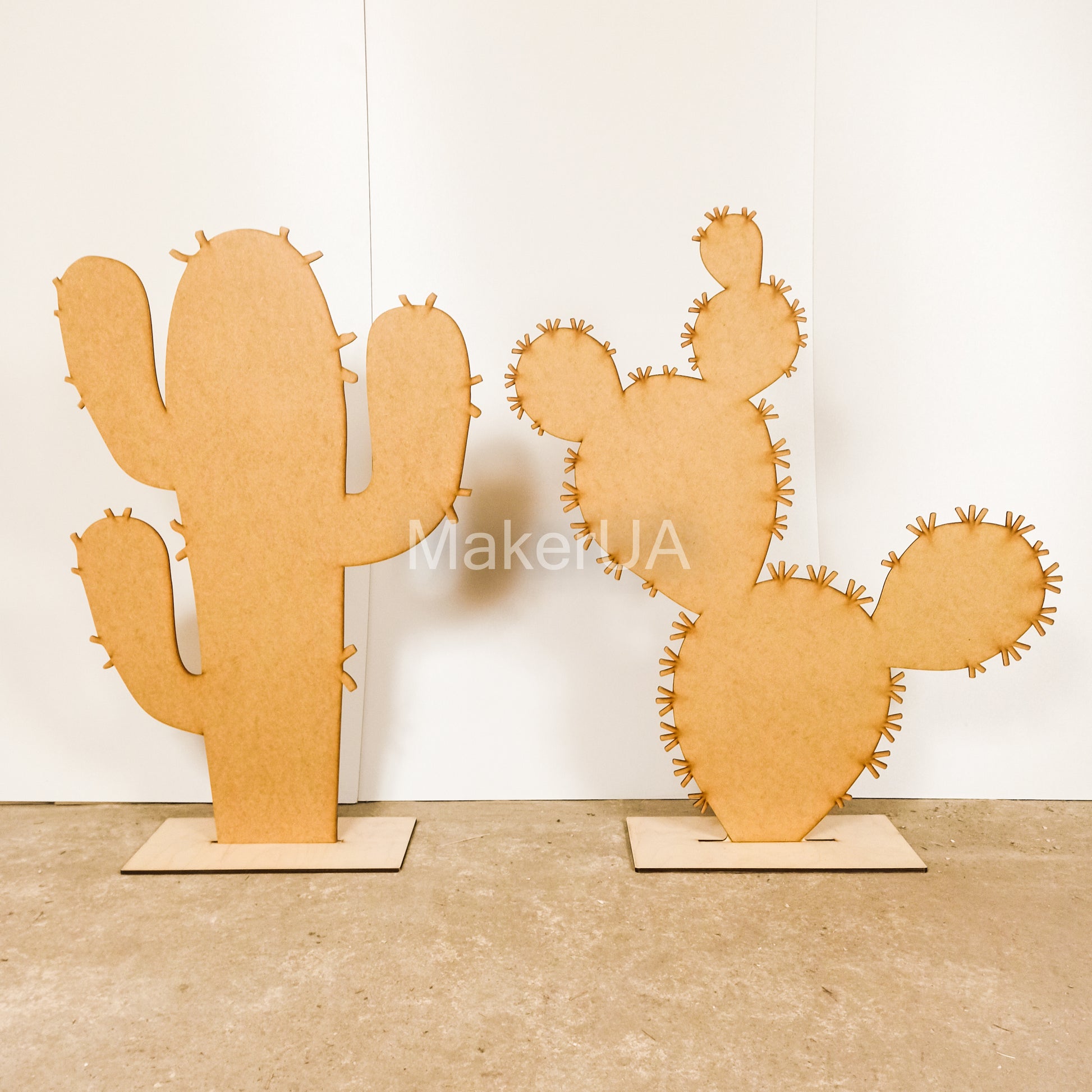Cactus party decorations free standing decor birthday photo props desert themed style - MakerUA