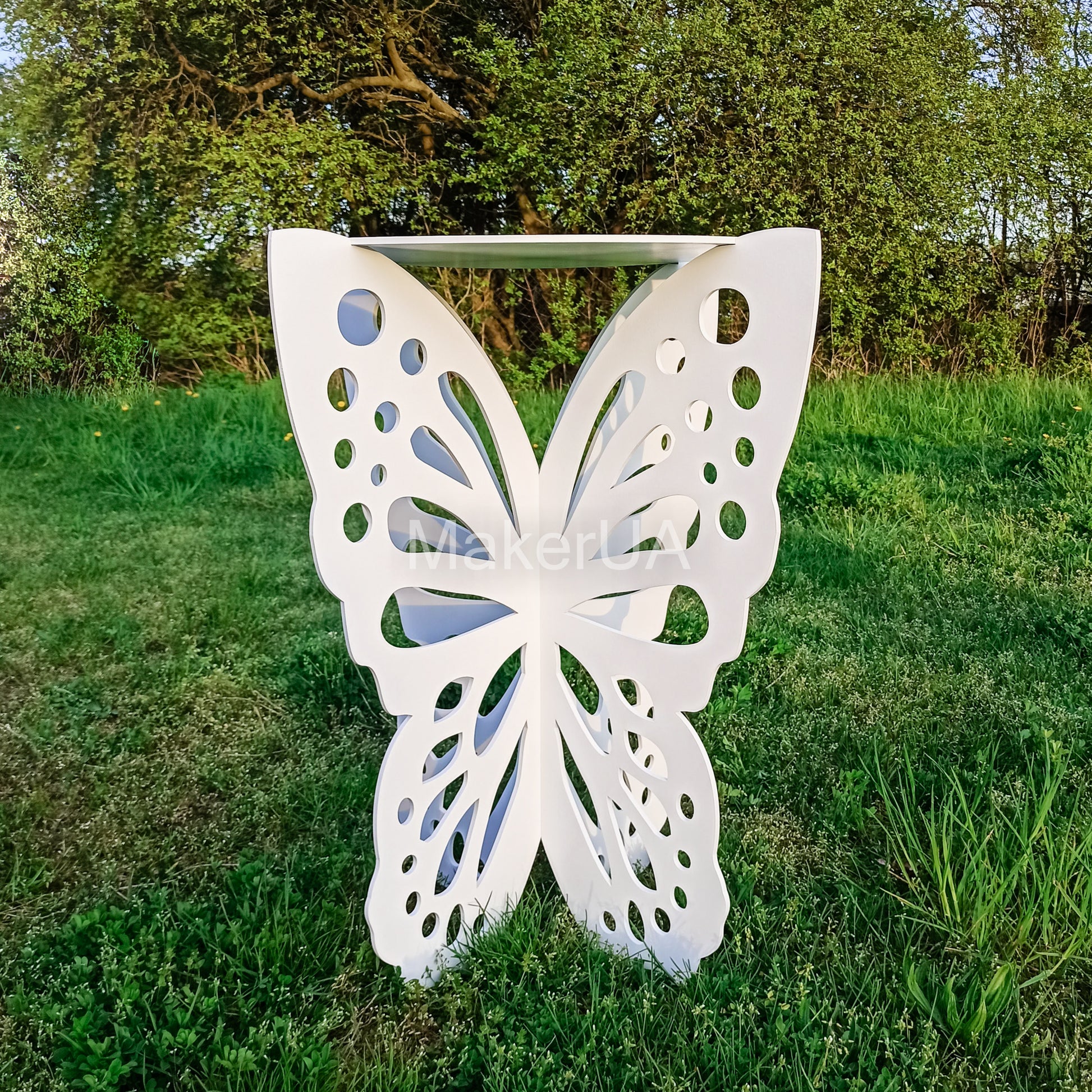 Butterfly Table round stand pedestal wings sweet cake baby shower girl birthday wedding decorations room ideas interior angel decor - MakerUA