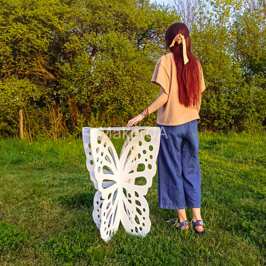 Butterfly Table round stand pedestal wings sweet cake baby shower girl birthday wedding decorations room ideas interior angel decor - MakerUA