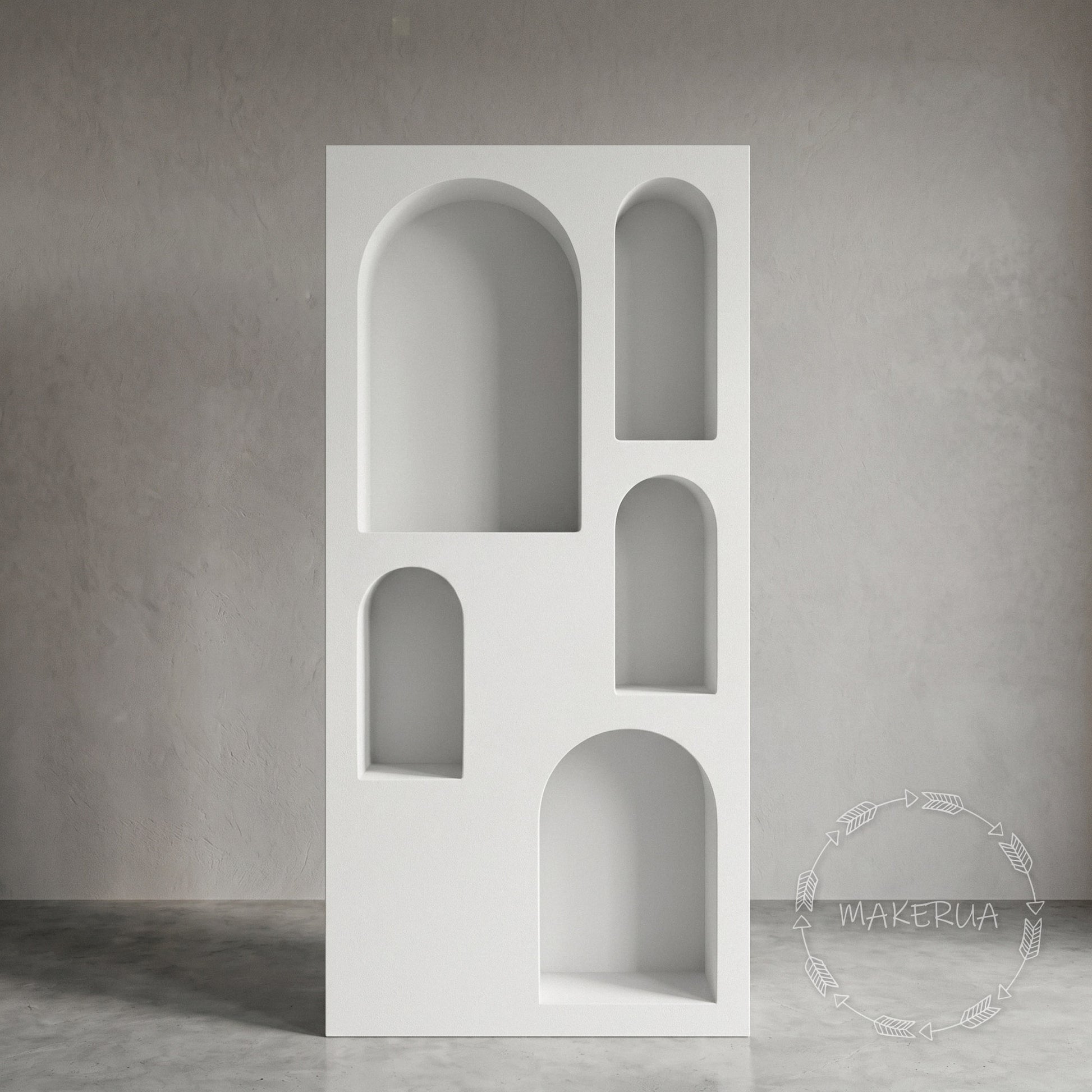 3D Backdrop with shelf stand for candles flowers candy goods arch decor birthday wedding event party decorations | B32 - MakerUA