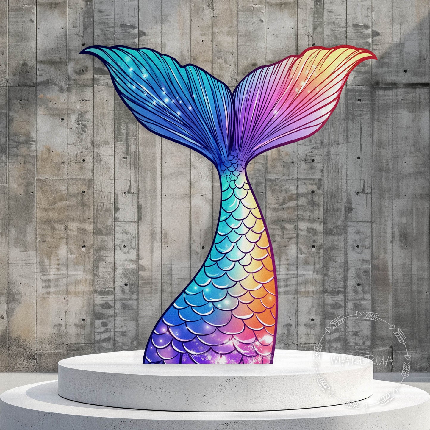 Mermaid Tail Decorations Under the Sea Party Props Decor Birthday cute themed cutout event photo backdrop baby shower girl shell - MakerUA