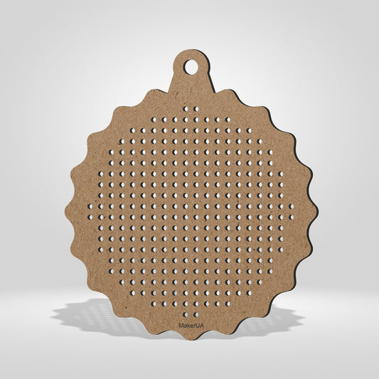 Wooden Cross Stitch Blank Base Embroidery Christmas Ornaments Decorations Pendant Shape for DIY Jewelry Gift Wood Bead Thread Needlecraft Style NY SetA6 - MakerUA