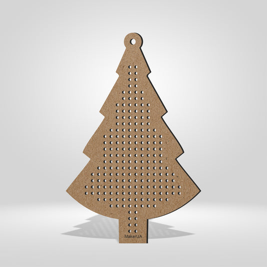 Wooden Cross Stitch Blank Base Embroidery Christmas Tree Ornaments Decorations Pendant for DIY Jewelry Gift Wood Bead Thread Needlecraft Shape Style SetC1 - MakerUA