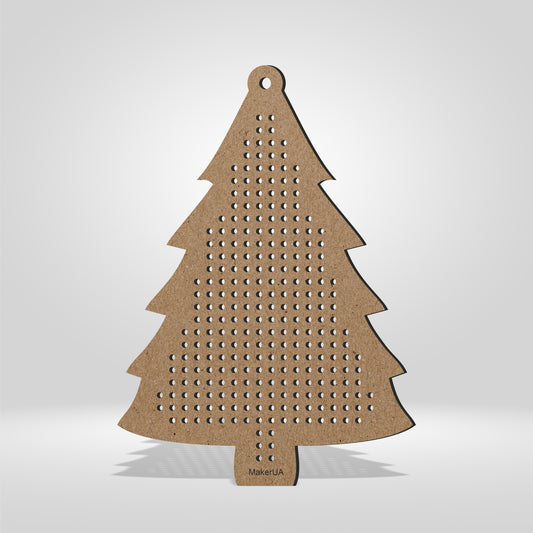 Wooden Cross Stitch Blank Base Embroidery Christmas Tree Ornaments Decorations Pendant for DIY Jewelry Gift Wood Bead Thread Needlecraft Shape Style SetC3 - MakerUA