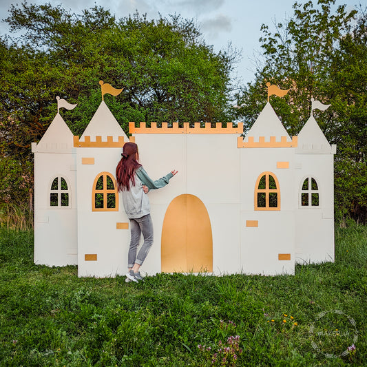 Princess Castle palace backdrop birthday party theme girl kids decorations event prop shop disney arch coach carriage decor - MakerUA