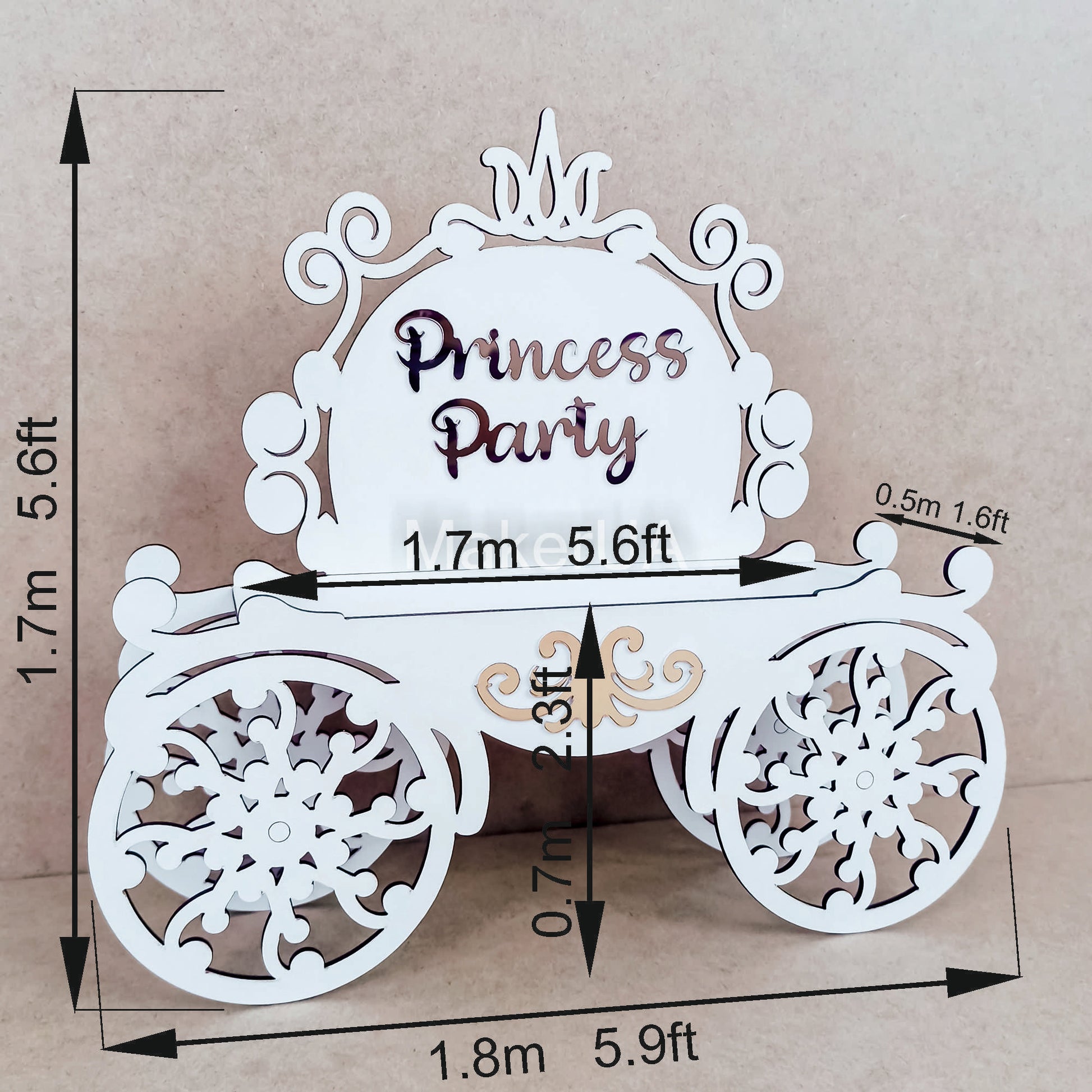 Princess Carriage Candy Cart, Sweet Cart, Cake Stand, Decoration cinderella theme Wedding Birthday Baby Shower large event party prop decor - MakerUA