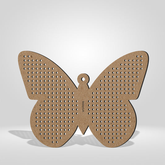 Wooden Cross Stitch Blank Base Embroidery Christmas Tree Ornaments Decorations Pendant DIY Jewelry Gift Bead Thread Needlecraft Shape Butterfly Style SetK3 - MakerUA