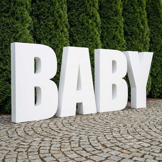 Styrofoam BABY letters large styrofoam 3D decoration made of styrofoam wedding decor - MakerUA