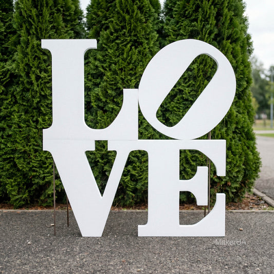 Styrofoam LOVE letters large styrofoam 3D decoration made of styrofoam wedding decor - MakerUA