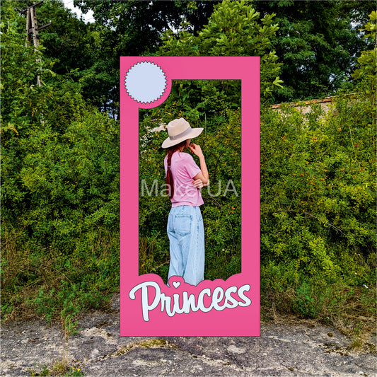 Frame Photo Booth name props life size selfie box themed party decorations doll girl backdrop birthday wedding style decor - MakerUA
